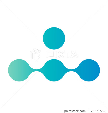 Molecular dot connect pattern with metaball shapes. Abstract fluid morphing paterns. Flat vector illustration isolated on white background. Molecular dot connect pattern with metaball shapes. Abstract fluid morphing paterns. Flat vector illustration isolated on white background. 125621532