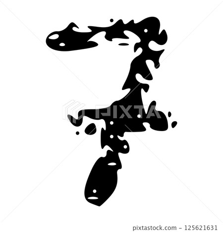 Grunge numbers 1,2 with rough brush texture acrylic. Hand-painted spray ink effect, doodle calligraphy font. Flat illustration isolated on white. Grunge numbers 1,2 with rough brush texture acrylic. Hand-painted spray ink effect, doodle calligraphy font. Flat illustration isolated on white. 125621631