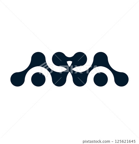 Organic connect pattern with metaball molecules. Geometric blob shapes and fluid dots. Flat vector illustration isolated on white background. Organic connect pattern with metaball molecules. Geometric blob shapes and fluid dots. Flat vector illustration isolated on white background. 125621645