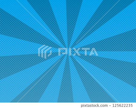 Halftone concentrated lines - Blue 125622235