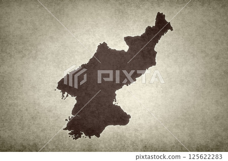 Map of North Korea on a paper Map of North Korea on a paper 125622283