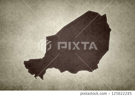 Map of Niger on a paper Map of Niger on a paper 125622285