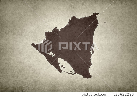 Map of Nicaragua on a paper 125622286