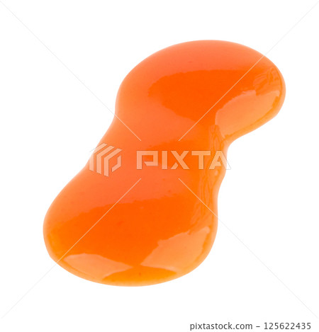 Spicy chili sauce on white background 125622435