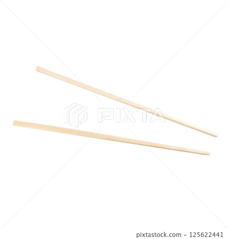 Wooden chopsticks white background Wooden chopsticks white background 125622441