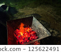 Bonfire engulfed in flames 125622491