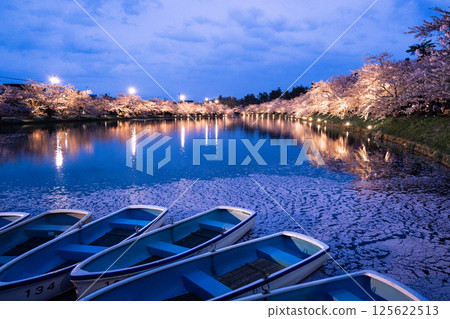 弘前公園的夜晚櫻花 弘前公園的夜晚櫻花 125622513