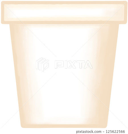 Lovely style and colors of a creamy ceramic terracotta pot for grow plant. 125622566