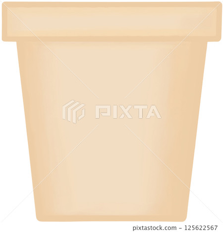 Lovely style and colors of a creamy ceramic terracotta pot for grow plant. Lovely style and colors of a creamy ceramic terracotta pot for grow plant. 125622567