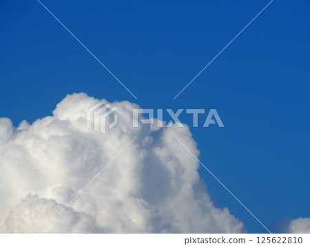 夏日藍天和漸漸增加的雲朵 125622810