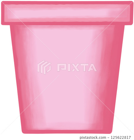 Lovely style and colors of a pink ceramic terracotta pot for grow plant. Lovely style and colors of a pink ceramic terracotta pot for grow plant. 125622817