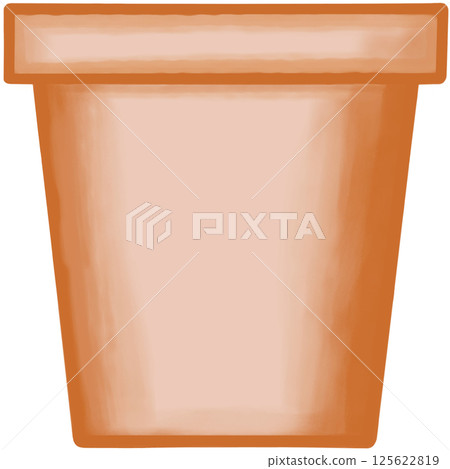 Lovely style and colors of a brown ceramic terracotta pot for grow plant. 125622819