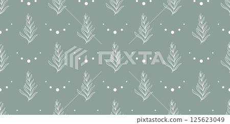 Rustic print with foliage Vector graphics Rustic print with foliage Vector graphics 125623049
