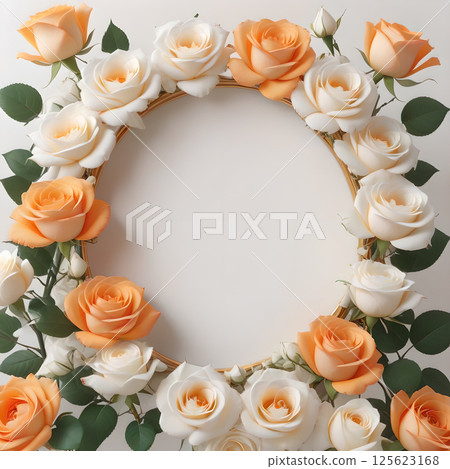 橙色日本白色浪漫花園，情人節，母親節，婦女節，生日，週年紀念日，葬禮，結婚，浪漫浪漫，廣泛公告，框架材料表 125623168