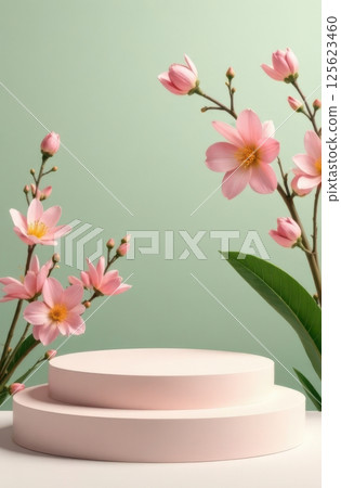 Elegant floral display with pink blossoms 125623460