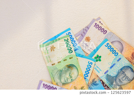 Indonesian rupiah currency notes of financial various denominations banknotes issued by central bank 125623597