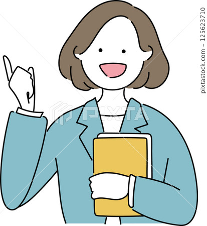 Woman in a suit: "In those times..." Woman in a suit: "In those times..." 125623710