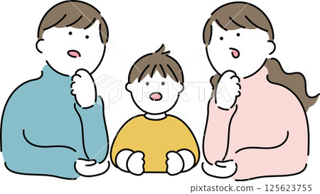 The parents and the boy said, "Wow." 125623755