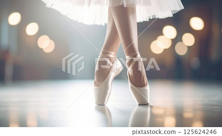 Dancing ballerina and pointe shoes 4 125624246