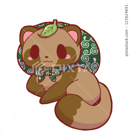 身披風呂敷的日本狸 125624691