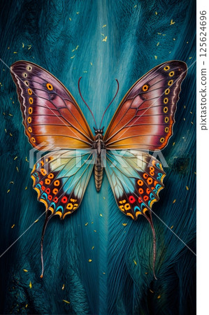 Tropical rare butterfly in all colors 125624696