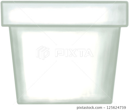 Lovely style and colors of a white ceramic or terracotta pot for growing plants. 125624739