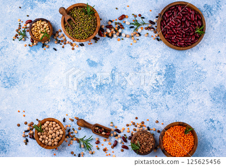 Beans, lentils, soybean, pea and chickpea 125625456