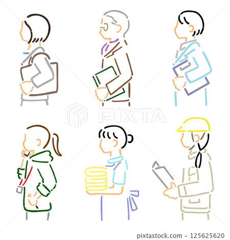 一位職業婦女的簡單插圖 125625620