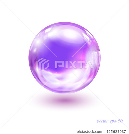 Glass ball  .Violet - purple Crystal Magic Ball . 125625987