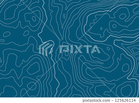 Topographic map background with altitude lines. Abstract terrain topography with elevation levels of the relief 125626114