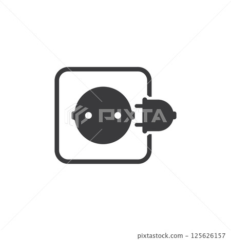 Plug symbol and icon 125626157