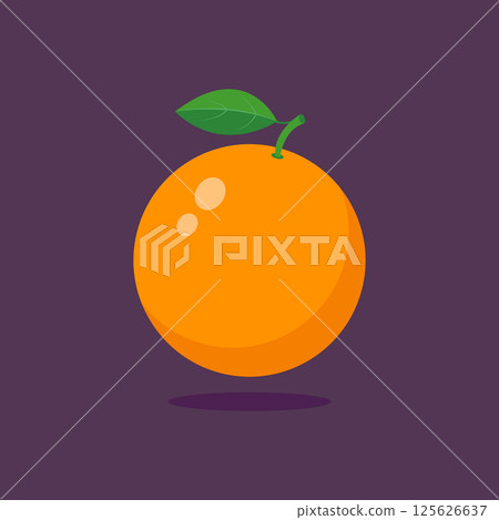 Bright vector set of juicy orange. 125626637