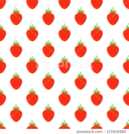 Seamless pattern of fresh strawberry background. 125626868