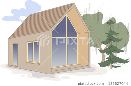 Country Cozy Cabin for Summer Vacation 125627044