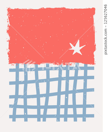 Old School Textured Vector Art Background with Copy Space Old School Textured Vector Art Background with Copy Space 125627046