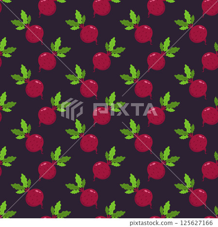 Beetroot seamless pattern vector on a purple background. Beetroot seamless pattern vector on a purple background. 125627166