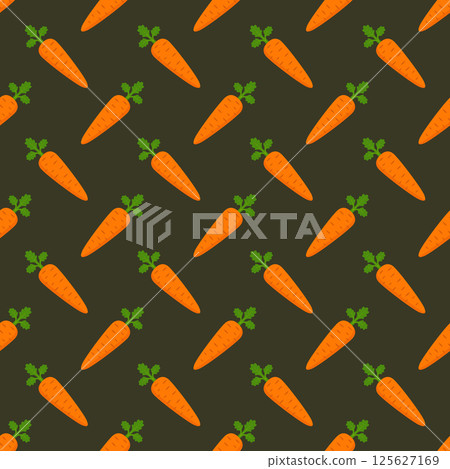 Carrot seamless pattern vector background. 125627169