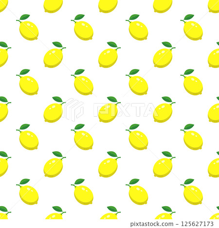 Abstract lemon vector seamless pattern. 125627173