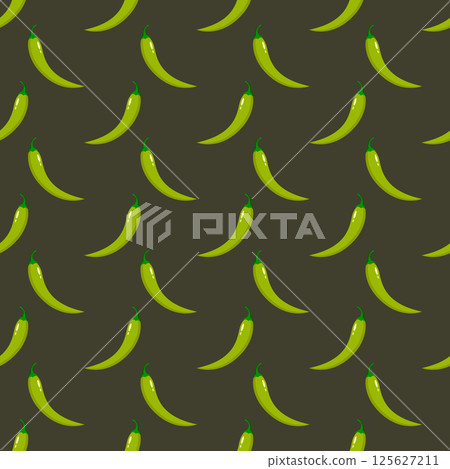 Peppers seamless pattern on background. 125627211