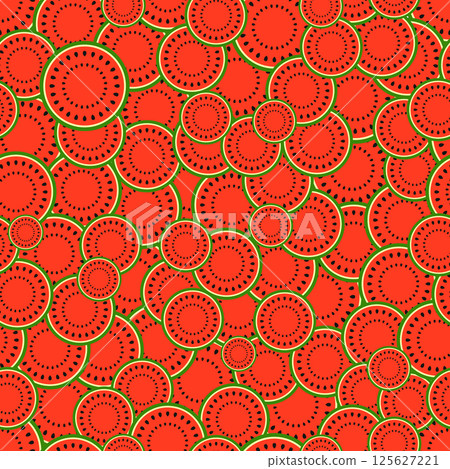 Seamless background with watermelon slices. Seamless background with watermelon slices. 125627221