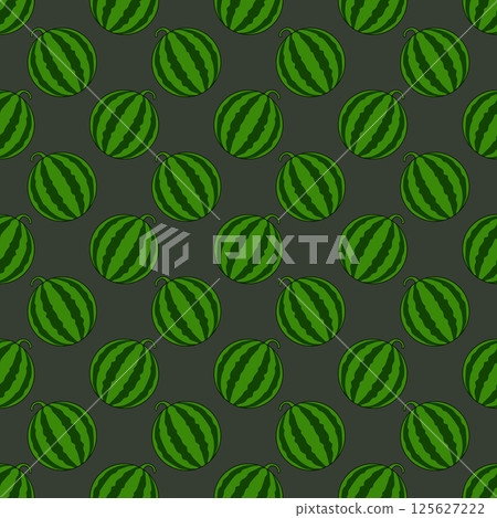 Seamless pattern with watermelon vector illustration. 125627222