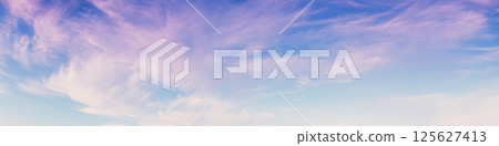 Colorful cloudy sky at sunset. Gradient color. Sky texture. Abstract nature background 125627413