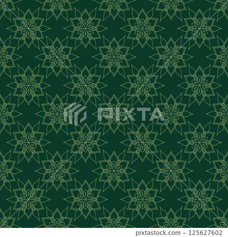 Nature green background vector floral pattern. 125627602