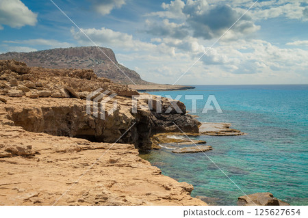 Rocky sea shore. Nature Cyprus 125627654
