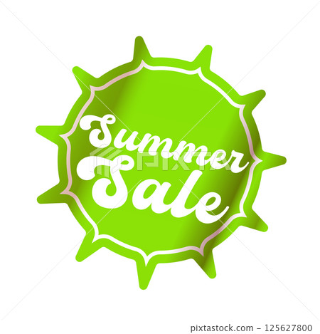 Summer sale round green sticker isolated on white. Price sticker, sale sticker, price tag, retro label, sale or discount sticker, promotional badge set, shopping label png. Summer sale poster banner Summer sale round green sticker isolated on white. Price sticker, sale sticker, price tag, retro label, sale or discount sticker, promotional badge set, shopping label png. Summer sale poster banner 125627800