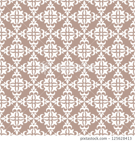 Damask seamless pattern element vector classical luxury old fashioned damask ornament. Damask seamless pattern element vector classical luxury old fashioned damask ornament. 125628413