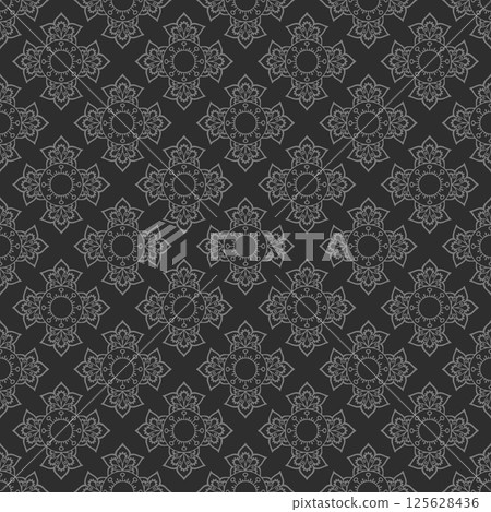 Seamless elegant damask pattern grey. 125628436