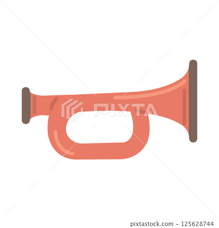 Trumpet flat style design. Vector 125628744