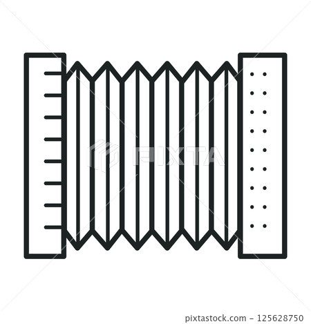Accordion icon linear design. Vector 125628750