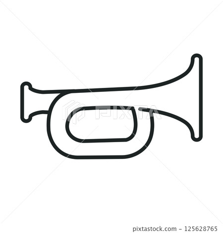Trumpet music icon. Vector Trumpet music icon. Vector 125628765